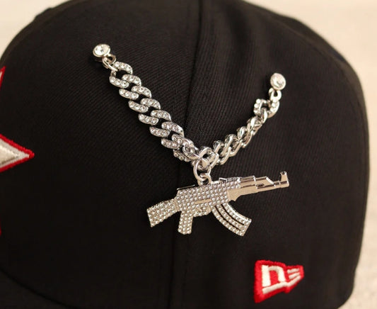 Silver AK Cuban Chain Pin